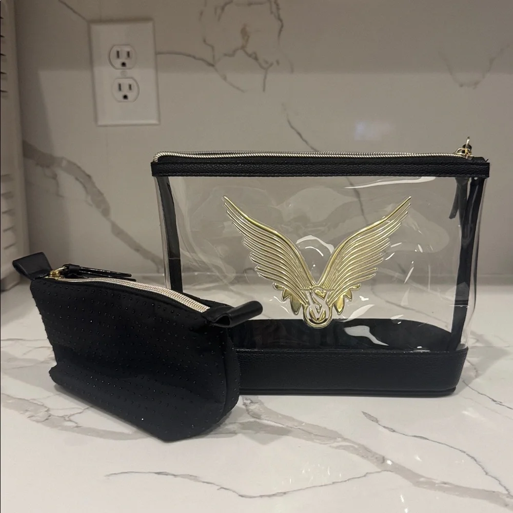 Victoria’s secret Makeup Bag
1 - Clear makeup bag with logo
1 - Small Black Bag - Picture 1 of 5